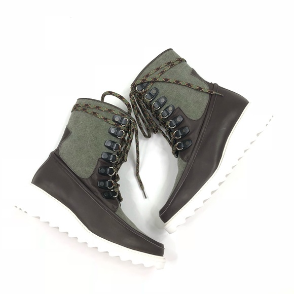 Free People Fallon Hiker Boot Green New NWT - Picture 3 of 8